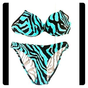 Venus bikini - teal and black